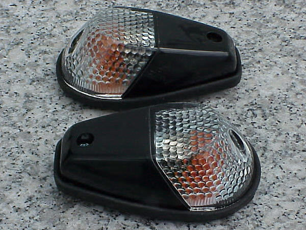 Kawasaki Flush Mount Turn Signals Black/Clear Flush Mount Turn