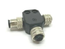 5 Pin Dual Female M12 to Male M12 Splitter