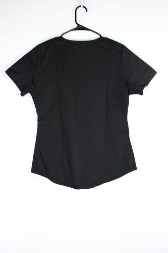 Women's Scrubstar Core Essentials Stretch V-Neck Scrub Top Black Small - Picture 4 of 4