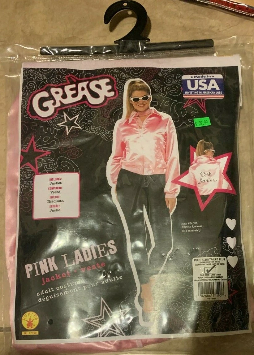 Pink ladies grease hot sale jacket plus size
