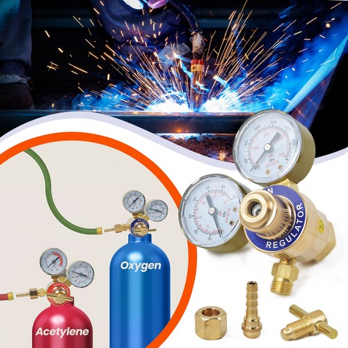 Oxygen Regulator & Acetylene Gas Regulator Victor Welding Cutting Torch Gauge US - Picture 5 of 14