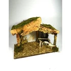 Handcrafted hut cm 18x33x25h landscape cave + choice shepherds Nativity scene