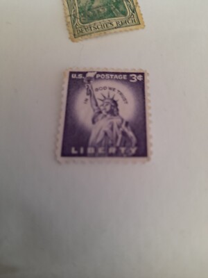 Selten Rarität U.S. Postage Stamp 3 Cent in god we trust Liberty Lila Top Rar