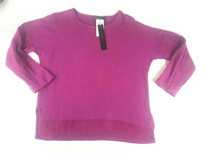 Zanzea Womens Boho Crewneck Sleeve Baggy Casual Top T-Shirt Blouse Purple M