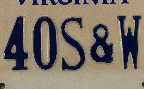 Vanity 40 cal S&W AMMO license plate Gun NRA ammunition Shoot Caliber Pistol VA - Picture 3 of 7