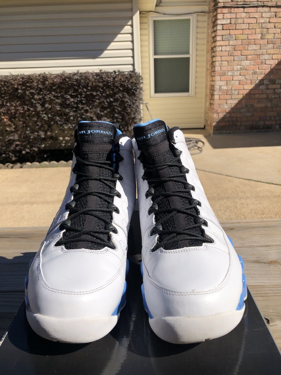 2010 AIR JORDAN IX RETRO POWDER BLUE sz 11 UNIVERSIT
