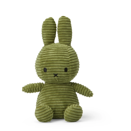 CORDUROY MIFFY SOFT TOY -  OLIVE GREEN- 23CM **NEW** - Picture 1 of 3