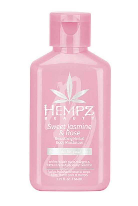 2 Pack Hempz Sweet Jasmine & Rose Smoothing Herbal Body Moisturizer 2.25 oz Set