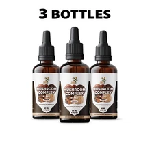 Mushroom Complex Extract Organic Non GMO Tincture Herbal Liquid Drops 6 Fl Oz