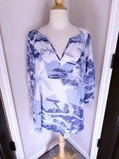 banana republic blouse Silk Chiffon Blue M