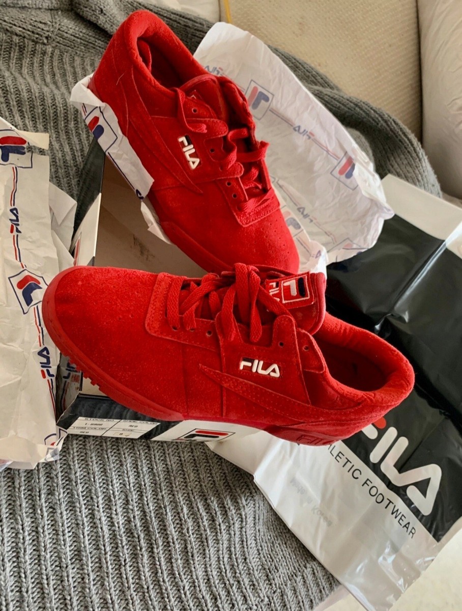 Fila Red Nubuck Sneakers Vintage Shoes