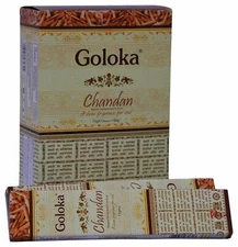 GOLOKA Chandan Incense Sticks Natural Sandalwood Fragrance Masala Agarbatti 180g