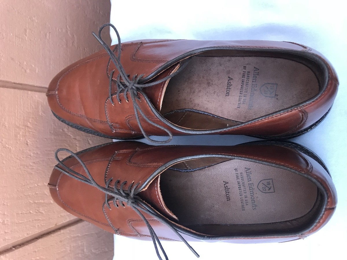 EUC Allen Edmonds Ashton Derby Orthotics Brown US 10.5D 
