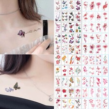 30PCS/set Women Temporary Tattoo Sticker Waterproof Butterfly Flowers Body Art /