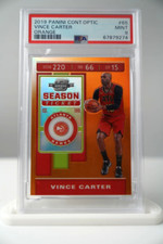 2019 Panini Contenders Optic Vince Carter Orange Basketball Card PSA 9  - #36/49