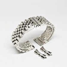 Jubilee Metal Watch Band, 16mm-22mm, Polished Stainless Steel Strap