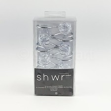 Shwr Shower Curtain 12Pcs Hooks Rings Crystal Rhinestones Hooks for Bathroom