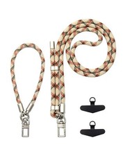 Phone Lanyard Crossbody Strap with 2 Phone Tabs, Adjustable Cell Phone Neck L...