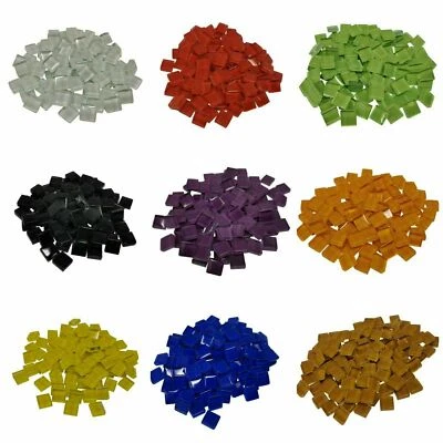 1kg 1000g 10x10 mm Soft Glas Mosaik 1x1 verschiedene Farben Glasmosaik basteln