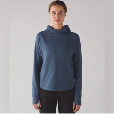 Lululemon Pick Up The Pace L/S Pullover Hoodie Rulu Astro Blue Size 6 Oversized