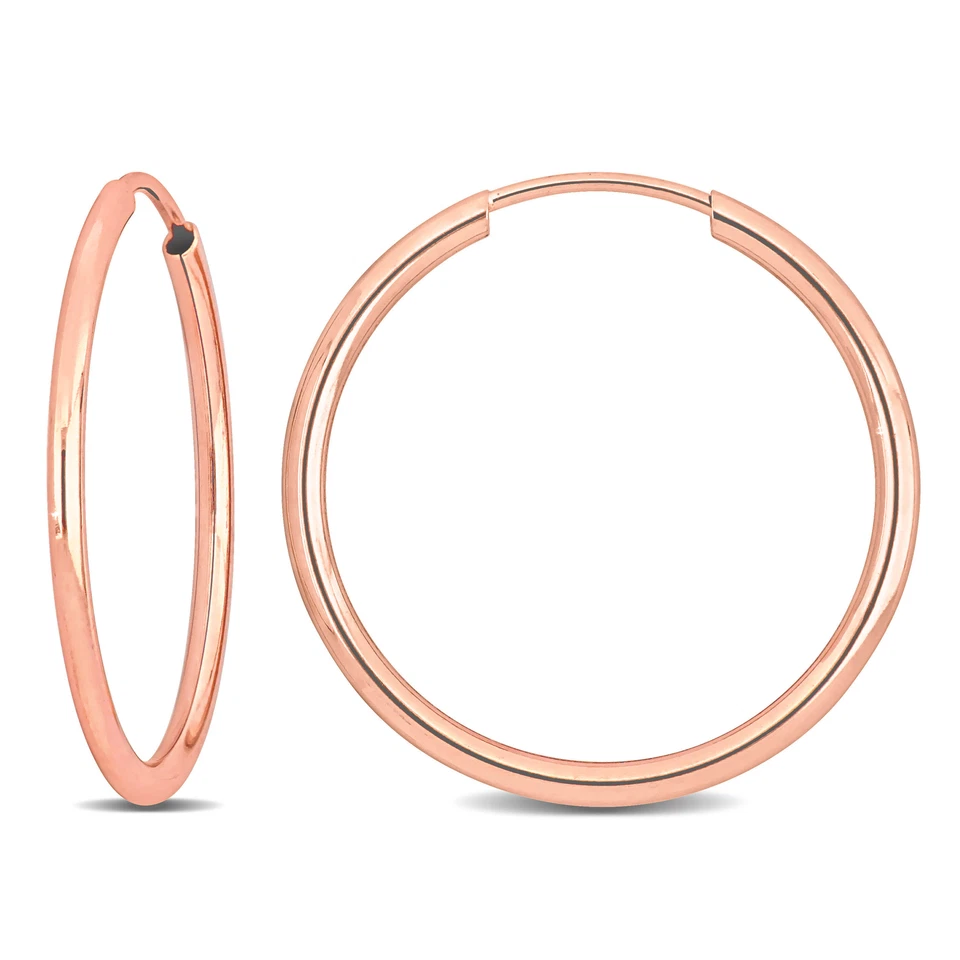 Amour 14k Rose Gold 20mm Hoop Earrings
