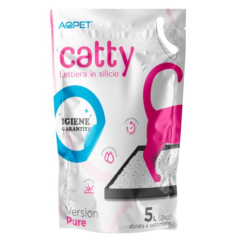6 CONFEZIONI DI LETTIERA SILICIO SILICE GATTI da 5 LITRI -2 KG 30 LT CATTY PURE - Foto 2 di 2
