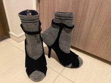 FENDI Sock Boots Shoes EU 36 US 6 Velour knit US TAX Included
