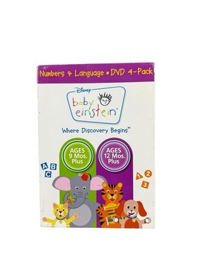 Disney's Baby Einstein 4 Pack DVD's Music,Numbers, Fun, Early Learning