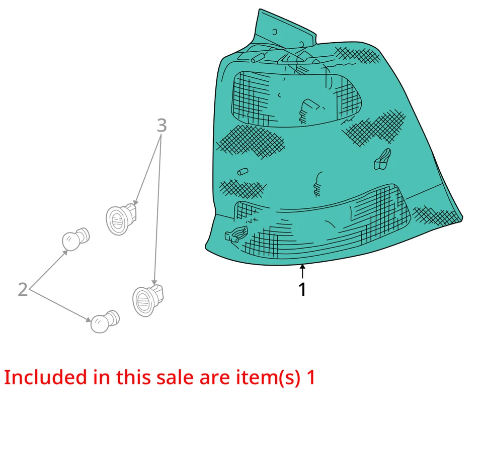 Luz trasera lateral izquierda para conductor Ford Freestar 2004-2007 OEM Y6YOM Foto 2 de 3