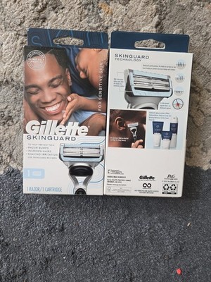 2,NEW IN BX GILLETTE SKINGUARD RAZOR FOR SENSITIVE SKIN (2 HANDLE + 2 CARTRIDGE)