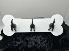 Urban Barn Rufus Wall Hook Dog Butt Tail 3 - Hook Pet Leash Coat Hat Wall Hanger