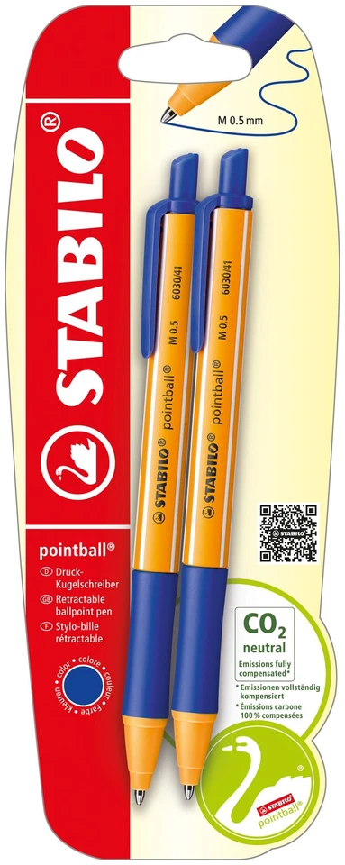 Stylo À Bille Stabilo Pointball Bleu - Photo 1/1
