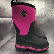 Muck Kid's Girl Boots Rugged Ll Rubber Snow Boot, Pink/Black, Kids 13