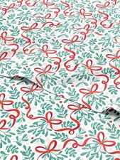 Cgk Unlimited Twin Christmas Ribbon Sheet Set - Pattern Bedding Set - -