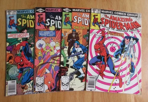 Run of *4* Key AMAZING SPIDER-MAN! #201, 202 (FN), 203, 204 (FN-) *2 Newsstand!*