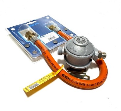 Cavagna Druckregler Typ 424RV 30mbar 1,5kg/h m. WINTERFEST Hochdruckschlauch GOK
