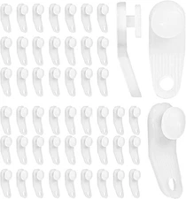 50 Pcs Plastic Curtain Hooks Curtain Roller Curtain Track Gliders White Traverse