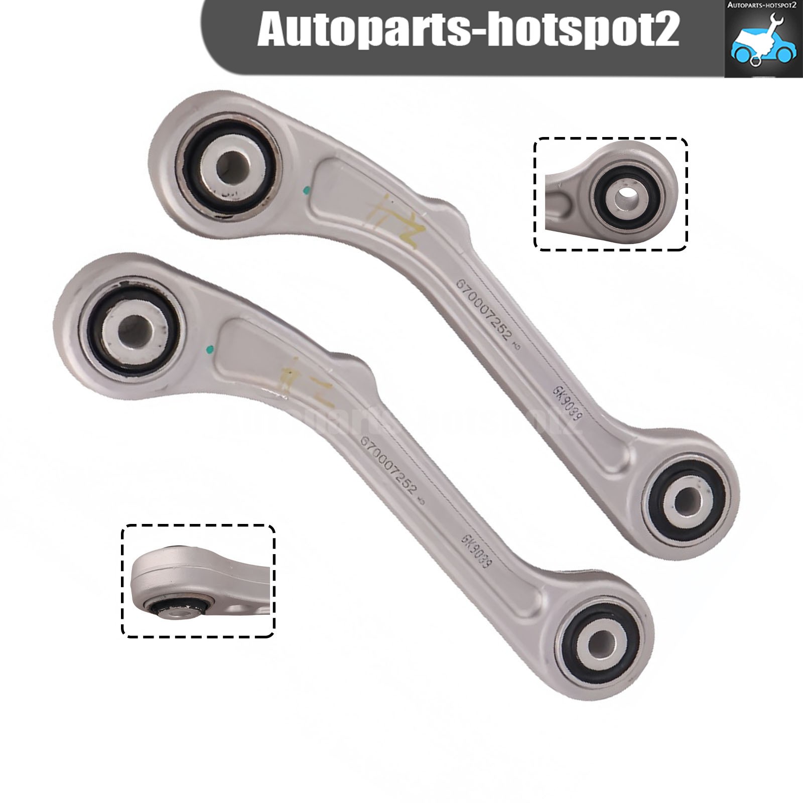2* Rear Upper/Lower Control Arms fits Maserati Ghibli Quattroporte 14+ 670007252