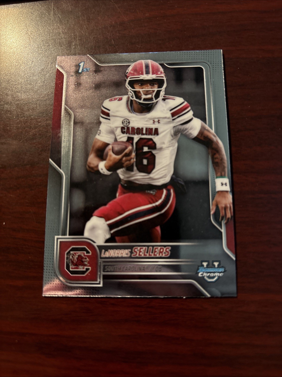 2025 Bowman University Chrome LaNorris Sellers #168 RC South Carolina Gamecocks