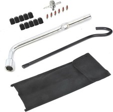 Dr.Roc Spare Tire Tool Kit with Jack Handle and Wheel Lug Silver, Black