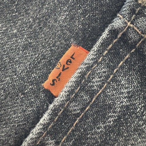 Pantalones de mezclilla vintage para hombre Levi's 615 con lengüeta naranja W32 L32 grises hechos en Reino Unido ajuste cónico - Imagen 12 de 15
