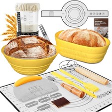 Sauerteig Brot Starter Set 15-teilig Gärkorb...