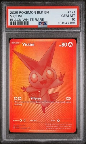 Pokemon Black Bolt Victini Black White Rare #171 PSA 10