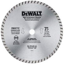 7-Inch Circular Saw Blade, Diamond Masonry, 3-Pack (DW4712B3)