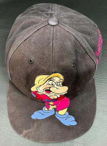 Vtg Walt Disney Grumpy Snapback Hat Goofy Hat Co. Tag - Snow White ...