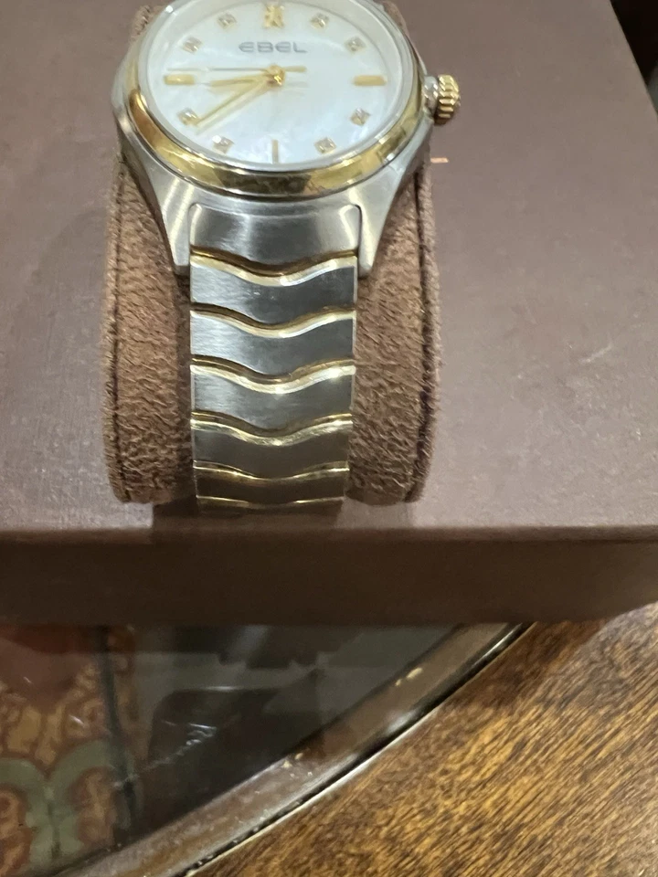 Relógio EBEL Classic Sportwave com diamantes pulseira de dois tons 18k - Imagem 4 de 4