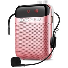 Portable Voice Amplifier for Teachers with Bluetooth, 2400mAh 1Pcs Rose Gold