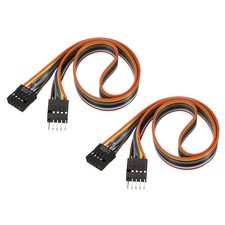 2Pcs 15.8" 9-Pin Male To 9-Pin Female Internal Motherboard Header Cable Colorful