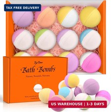 Bath Bombs for Women, 12 Pack Handmade Natural Fizzies Bath Bombs with 12 Unique