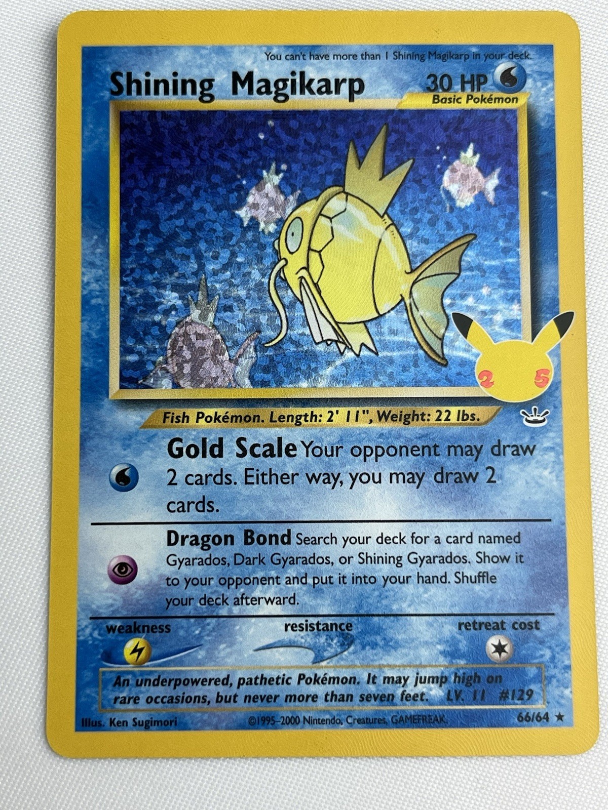 Pokémon TCG Shining Magikarp 66/64 Celebrations NM Condition